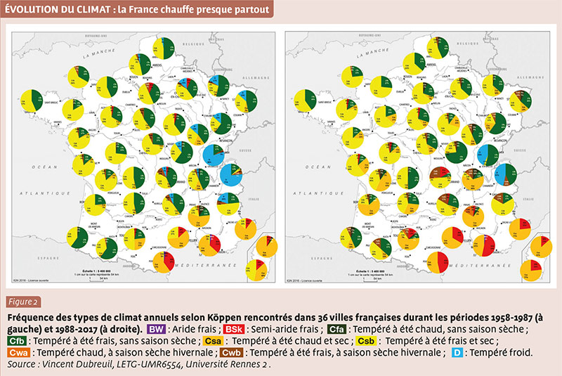 ÉVOLUTION DU CLIMAT : la France chauffe presque partout