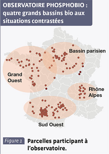 OBSERVATOIRE PHOSPHOBIO : quatre grands bassins bio aux situations contrastées