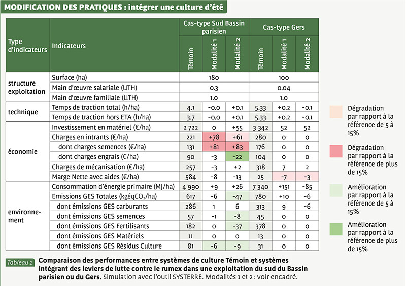 MODIFICATION DES PRATIQUES : intégrer une culture d’été 