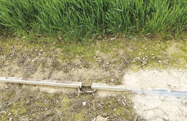 Neuf parcelles de la station sont entourées de drains de collecte des eaux de ruissellement. Ces dernières passent par un bac de mesure de débit avant de rejoindre les cours d’eaux à proximité. Il en va de même pour les eaux de drainage, collectées par des drains souterrains.