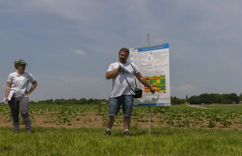 Anthony Cazaban, technicien d’expérimentation en charge du suivi de la plateforme Syppre Lauragais.