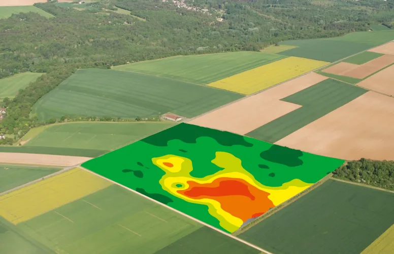 Farmstar s’appuie sur des images satellites pour évaluer la biomasse des cultures et ajuster les apports d’engrais.
