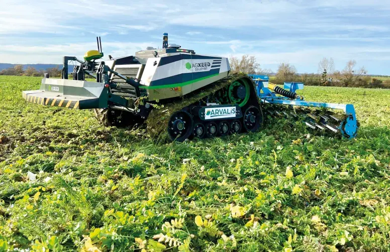 Broyage d'un couvert réalisé avec le robot porte-outils T2.5