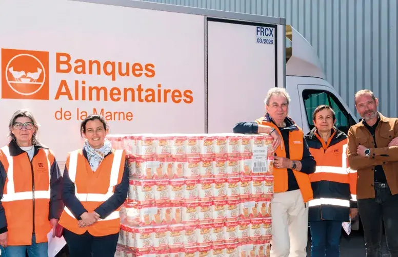 En 2025, 100 tonnes de farine, ont été livrées par la coopérative Vivescia à la Banque Alimentaire de Reims.