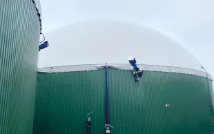 Avant épuration, le biogaz issu de méthaniseur contient en moyenne 40 % de CO2 biogénique. ©C.Baudart/Upterra