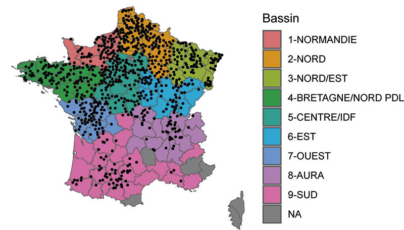 Enquête 2024 : l’échantillon couvre bien les principaux bassins de production